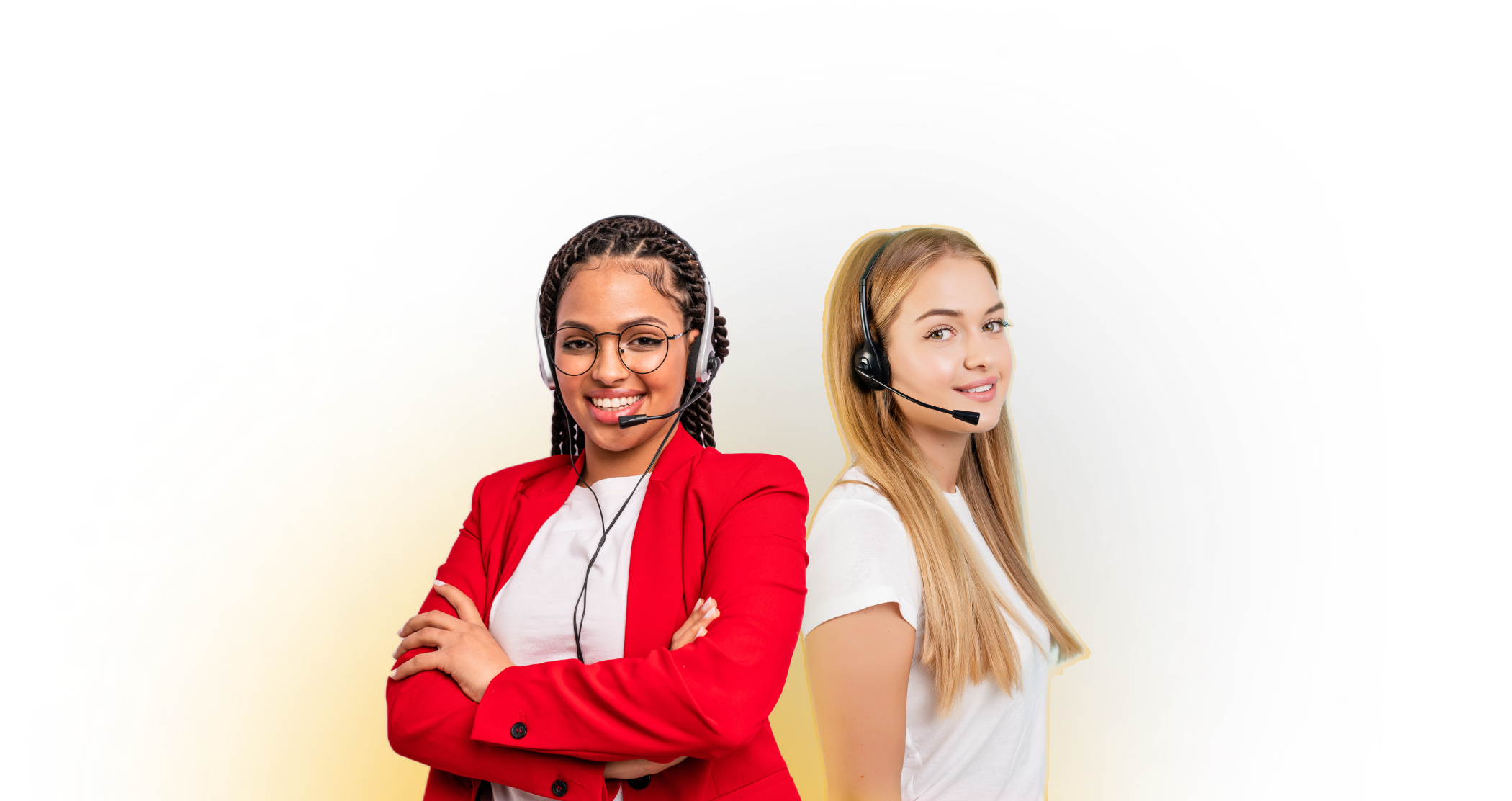 Pexly two women from call center